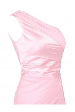 One-Shoulder Short Pink Prom Evening Formal Party Dresses ED010464