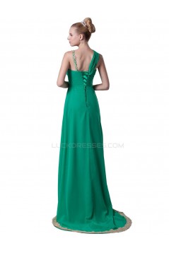 Empire Long Green Chiffon Prom Evening Formal Party Dresses/Maternity Evening Dresses ED010467