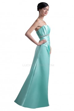 A-Line Strapless Long Blue Prom Evening Formal Party Dresses ED010474