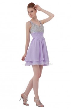 A-Line Beaded Short Chiffon Prom Evening Formal Party Dresses ED010478