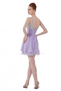 A-Line Beaded Short Chiffon Prom Evening Formal Party Dresses ED010478