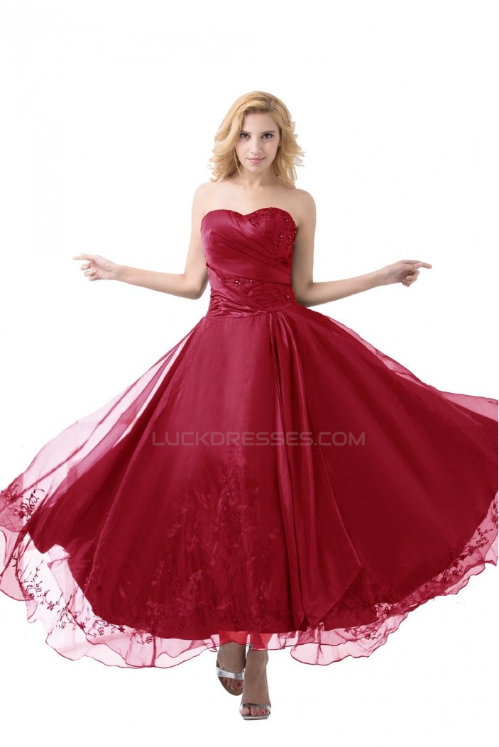 A-Line Long Red Prom Evening Formal Party Dresses ED010479