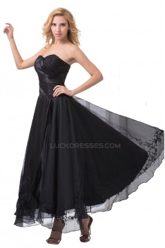 A-Line Long Black Prom Evening Formal Party Dresses ED010483