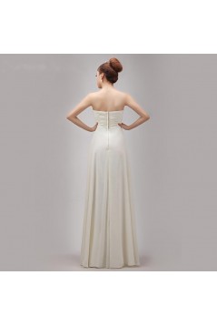 A-Line Strapless Long Chiffon Prom Evening Formal Party Dresses ED010523