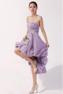 High Low Strapless Short Prom Evening Formal Party Dresses ED010532