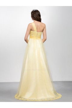 A-Line One-Shoulder Long Prom Evening Formal Party Dresses ED010579