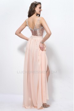 Modest Beaded Sequins Prom Evening Formal Party Dresses ED010589