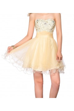 A-Line Sweetheart Short Beaded Prom Evening Cocktail Homecoming Party Dresses ED010638