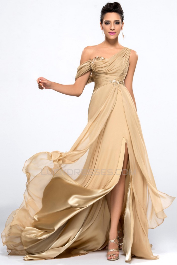 Mermaid Split-Front Long Chiffon Prom Evening Formal Party Dresses ED010654