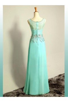 A-Line Beaded Lace and Chiffon Long Prom Evening Formal Party Dresses ED010696