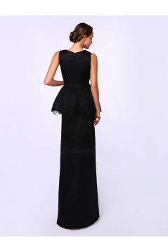 Elegant Long Black Lace Prom Evening Formal Party Dresses ED010716