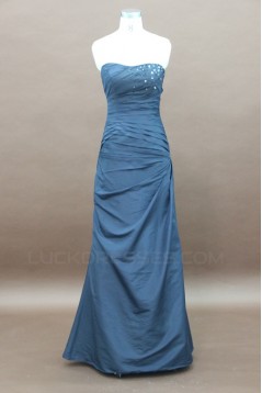 A-Line Strapless Long Beaded Prom Evening Formal Party Dresses ED010745