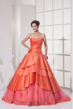 Elegant Sweetheart Beaded Applique Long Prom Evening Dresses ED010818