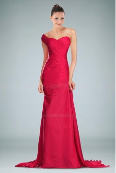 Elegant One-Shoulder Long Chiffon Prom Evening Formal Dresses ED010851