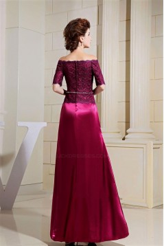 Off-the-Shoulder Short Sleeve Long Prom Evening Formal Dresses ED010875