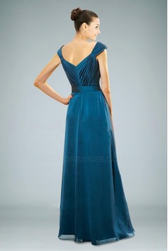 A-Line Straps Long Chiffon Prom Evening Formal Dresses ED010877