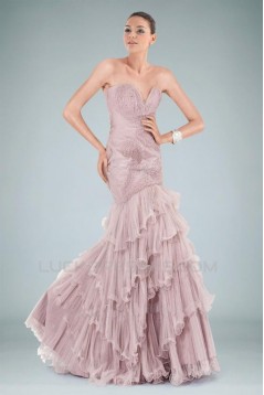 Trumpet/Mermaid Sweetheart Long Prom Evening Formal Dresses ED010901