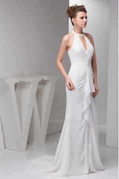 Long White Chiffon Prom Evening Formal Dresses ED010921