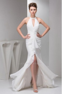 Long White Chiffon Prom Evening Formal Dresses ED010921