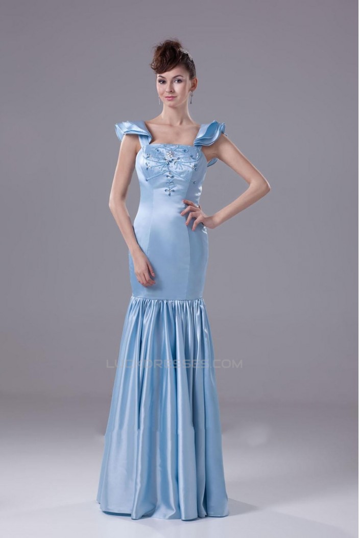 Trumpet/Mermaid Cap Sleeve Beaded Long Prom Evening Formal Dresses ED010927