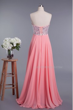 Empire Sweetheart Beaded Long Chiffon Prom Evening Formal Dresses Maternity Evening Dresses ED010955