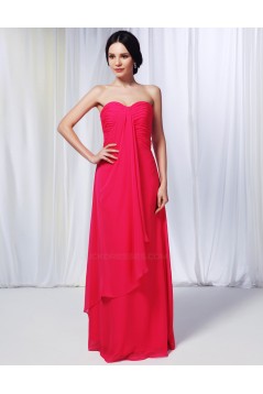 A-Line Sweetheart Long Chiffon Prom Evening Formal Dresses ED010985