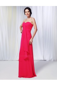 A-Line Sweetheart Long Chiffon Prom Evening Formal Dresses ED010985