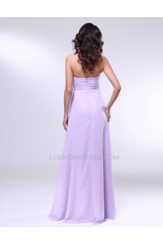 A-Line Strapless Long Chiffon Prom Evening Formal Dresses ED010997