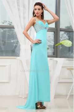 A-Line Asymmetrical Spaghetti Straps Chiffon Prom/Formal Evening Dresses 02020001