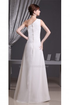 A-Line Floor-Length One-Shoulder Beading Long Prom Evening Bridesmaid Dresses 02020018