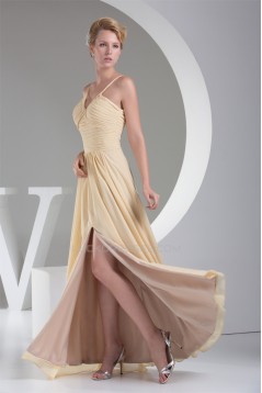 A-Line Sleeveless Floor-Length Ruffles V-Neck Prom/Formal Evening Dresses 02020036