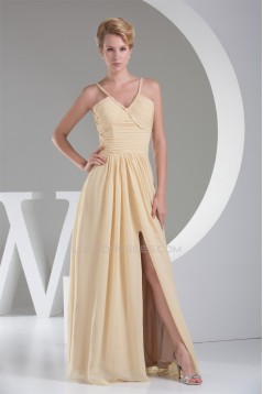 A-Line Sleeveless Floor-Length Ruffles V-Neck Prom/Formal Evening Dresses 02020036