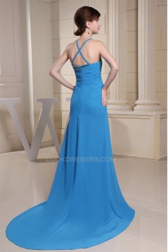 Sheath V-Neck Beading Court Train Sleeveless Long Prom/Formal Evening Dresses 02020048