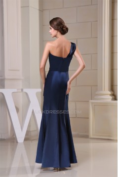 Trumpet/Mermaid One-Shoulder Long Evening Party Bridesmaid Dresses 02020056