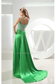 Beading A-Line Brush Sweep Train Sleeveless Prom/Formal Evening Dresses 02020063