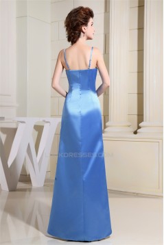 Beading A-Line Floor-Length Satin Sleeveless Prom/Formal Evening Dresses 02020066