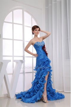Beading Silk like Satin Korea Yarn Sweetheart Prom/Formal Evening Dresses 02020088