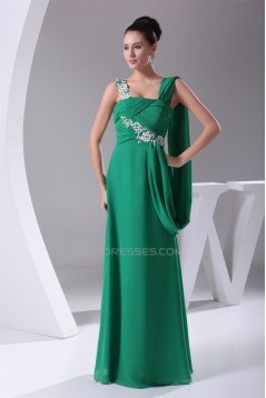 Beading Sleeveless Strapless Floor-Length Long Green Evening Formal Bridesmaid Dresses 02020097