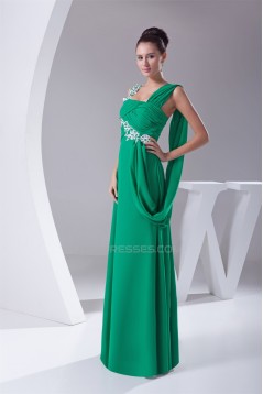 Beading Sleeveless Strapless Floor-Length Long Green Evening Formal Bridesmaid Dresses 02020097