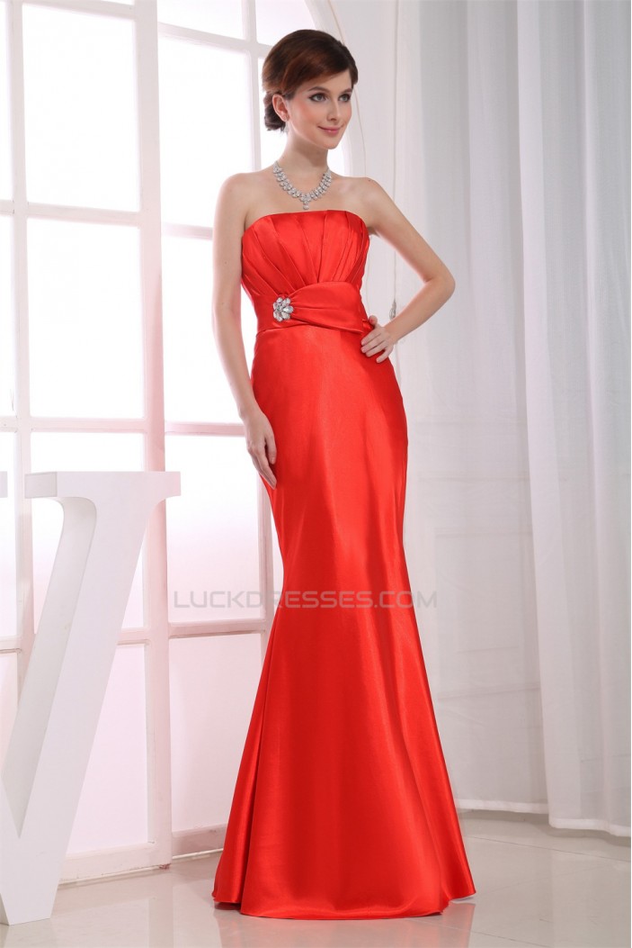 Trumpet/Mermaid Beading Strapless Prom/Formal Evening Dresses 02020100