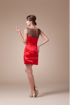 Short Red Black Evening Party Dresses 02021009