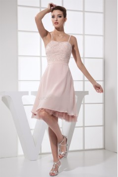 A-Line Chiffon Silk like Satin Fine Netting Prom/Formal Evening Dresses 02021016