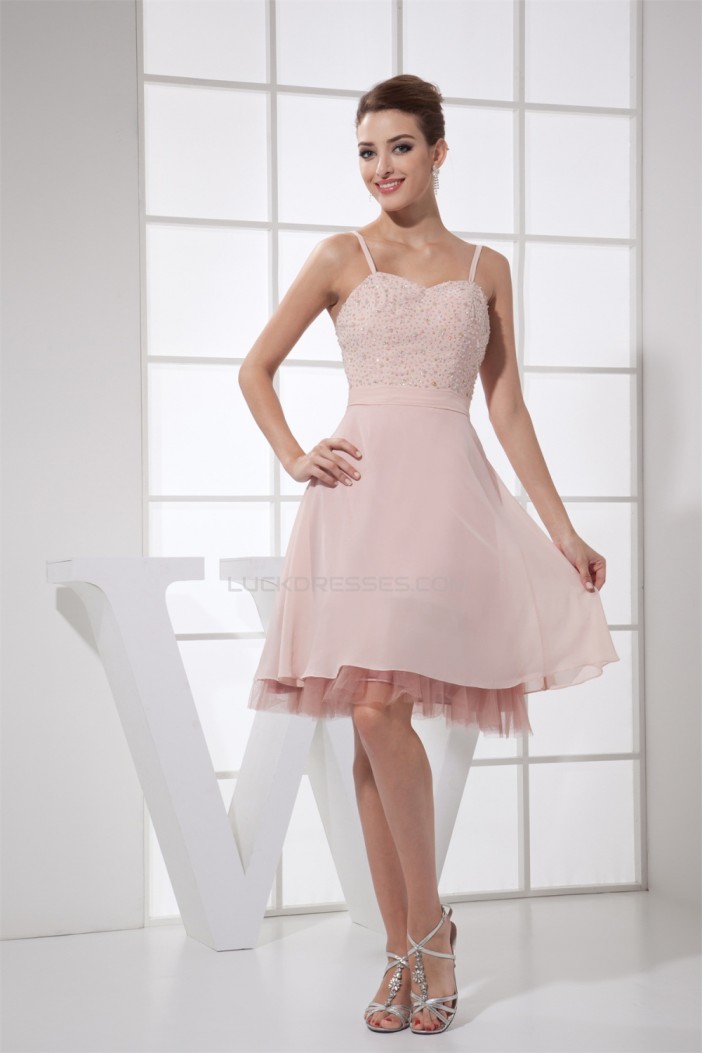 A-Line Chiffon Silk like Satin Fine Netting Prom/Formal Evening Dresses 02021016