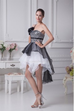 A-Line Sleeveless Short Beaded Prom/Formal Evening Dresses 02021028