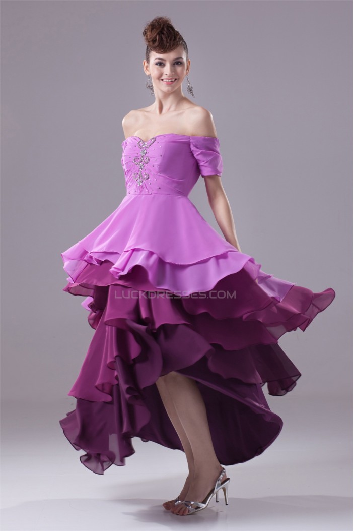 Asymmetrical Beading Sweetheart Chiffon Prom/Formal Evening Dresses 02021035