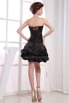 Attractive Silk like Satin Sequined Dress Ball Gown Little Black Dresses 02021040