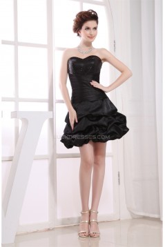 Attractive Silk like Satin Sequined Dress Ball Gown Little Black Dresses 02021040