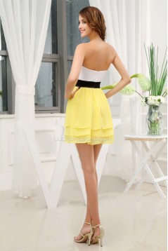 Chiffon Silk like Satin Short/Mini Sweetheart Prom/Formal Evening Dresses 02021076