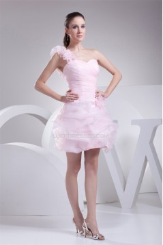 One-Shoulder A-Line Short/Mini Ruffles Prom/Formal Evening Dresses 02021098