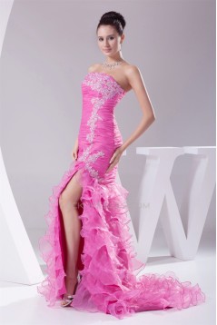 Brush Sweep Train Beading Sleeveless Strapless Long Prom/Formal Evening Dresses 02020111